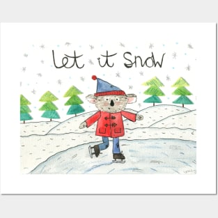 let it snow koala Posters and Art